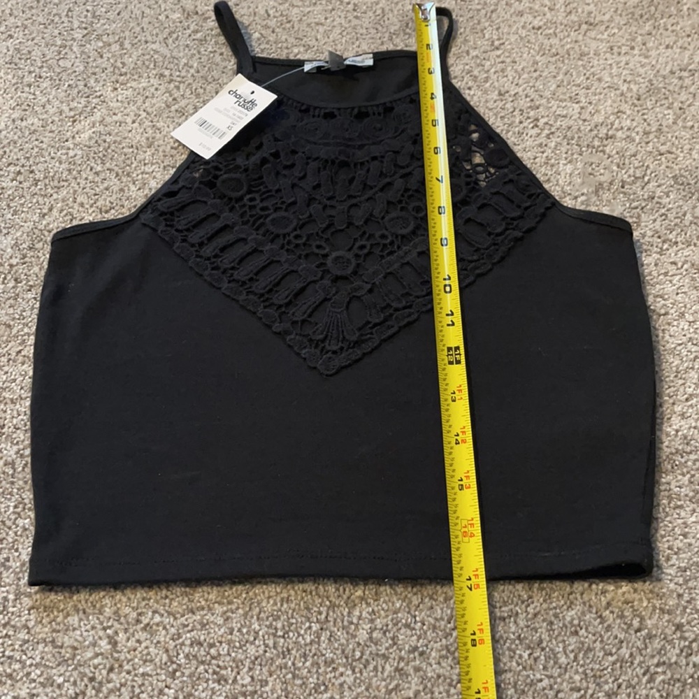 NWT Charlotte Russe Racerback Crop Top - Picture 4 of 5
